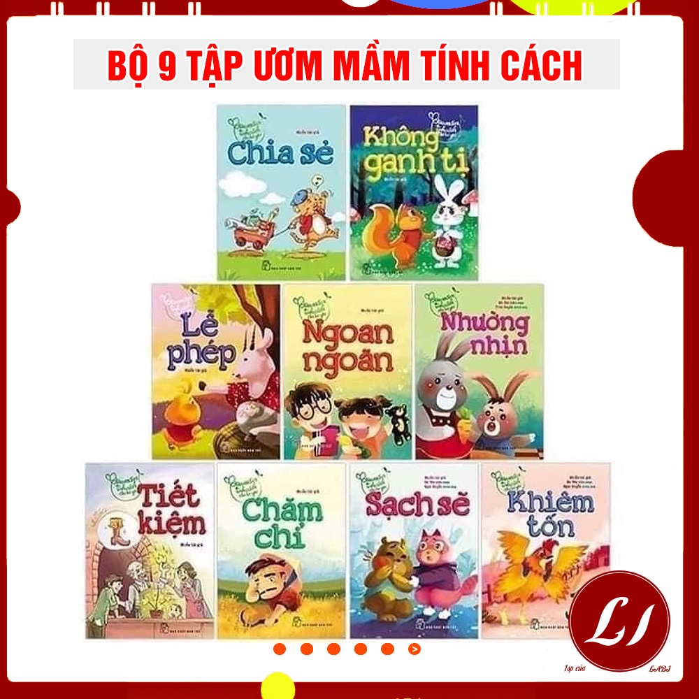 Bộ 9 tập tranh ƯƠM MẦM TÍNH CÁCH sinh động, ý nghĩa cho bé