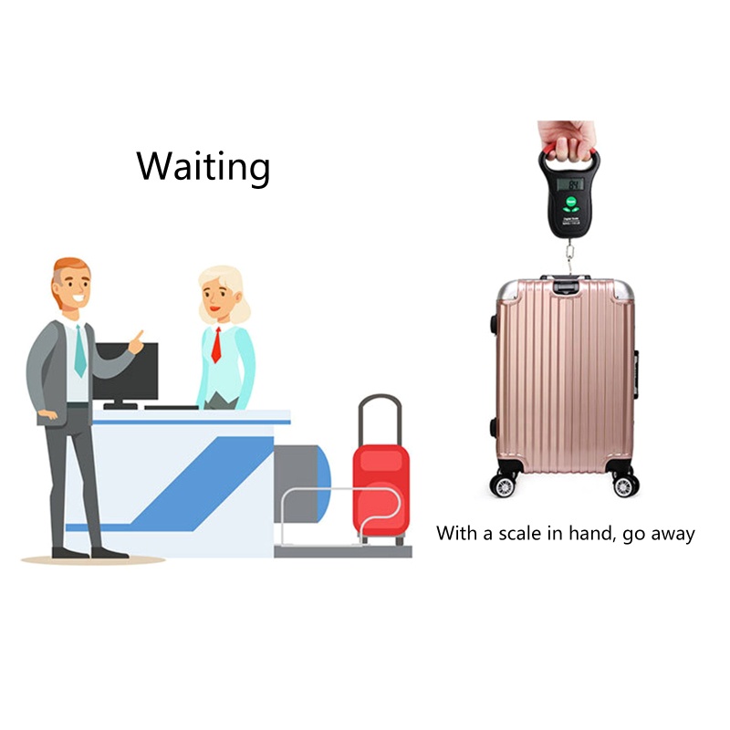 Cân Hành Lý Kỹ Thuật Số 110lb / 50kg Kèm Móc Treo Tiện Dụng