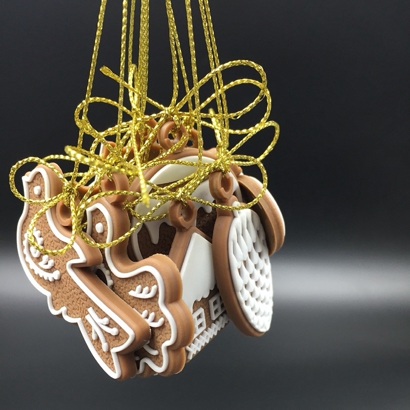 Set 11 Phụ Kiện Treo Trang Trí Cây Thông Giáng Sinh Bằng Đất Sét