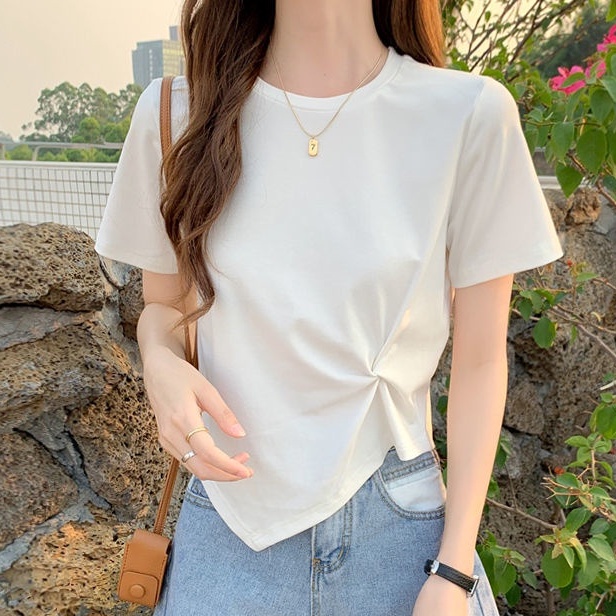 Áo thun tay ngắn lưng cao thời trang mùa hè cho nữ JL-TX-13