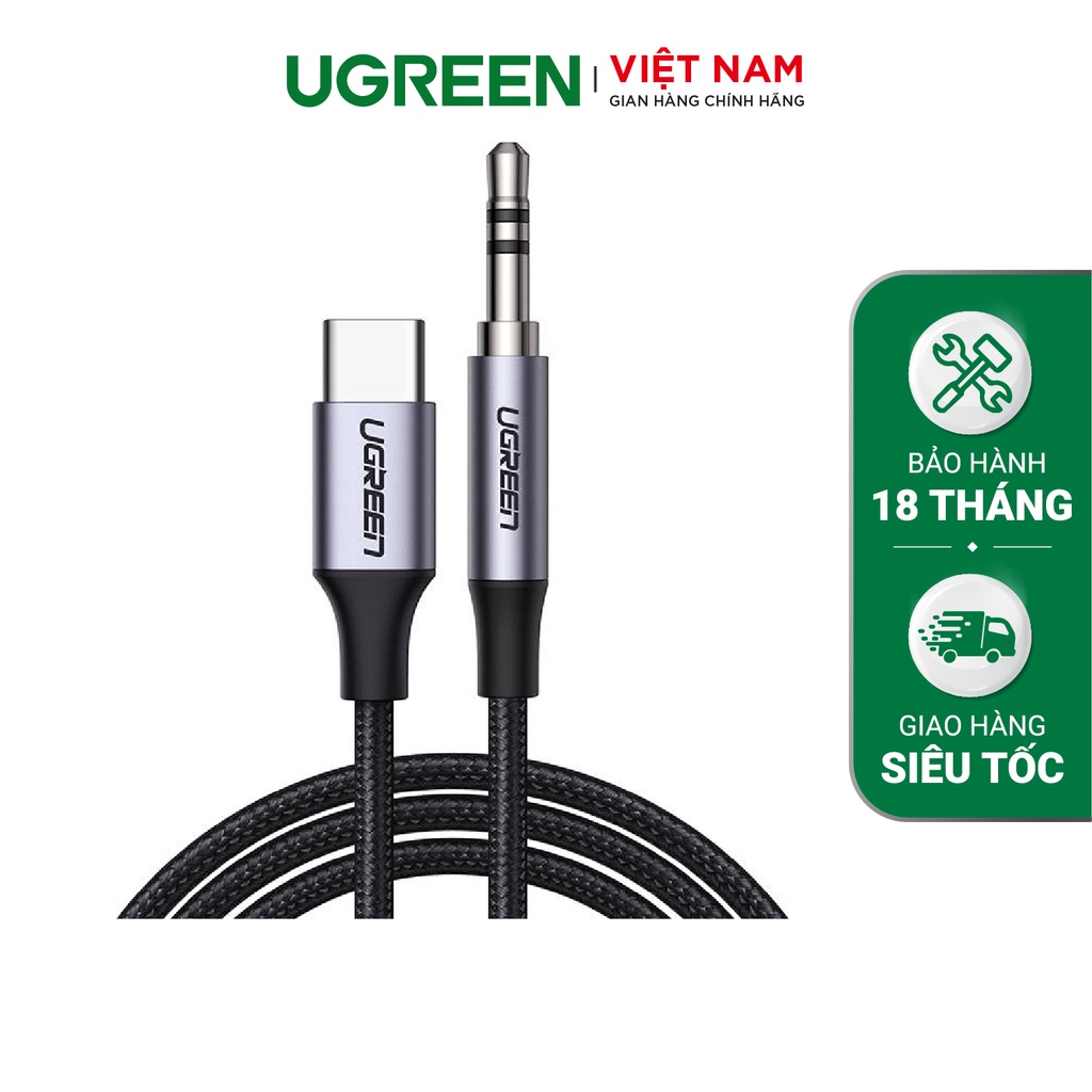 Cáp Chuyển Đổi Âm Thanh Type C Sang 3.5mm Có Chip DAC UGREEN CM450 20192 - Hàng Chính Hãng