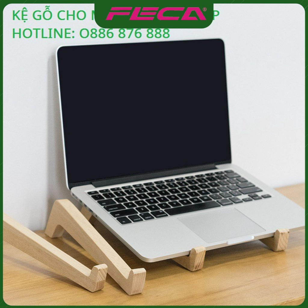 ❤️ Kệ laptop, Giá đỡ Macbook ❤️ làm bằng gỗ thông tự nhiên bền đẹp, mang đi thoải mái