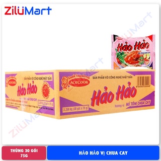 Mì Hảo Hảo tôm chua cay (thùng 30 gói) loại 75g