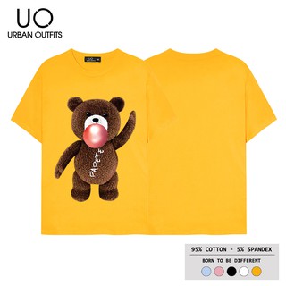 Áo Thun Tay Lỡ Nam Nữ Unisex Form Rộng URBAN OUTFITS In GẤU NÂU ATO25 phong cách ulzzang Big Size 100% Cotton