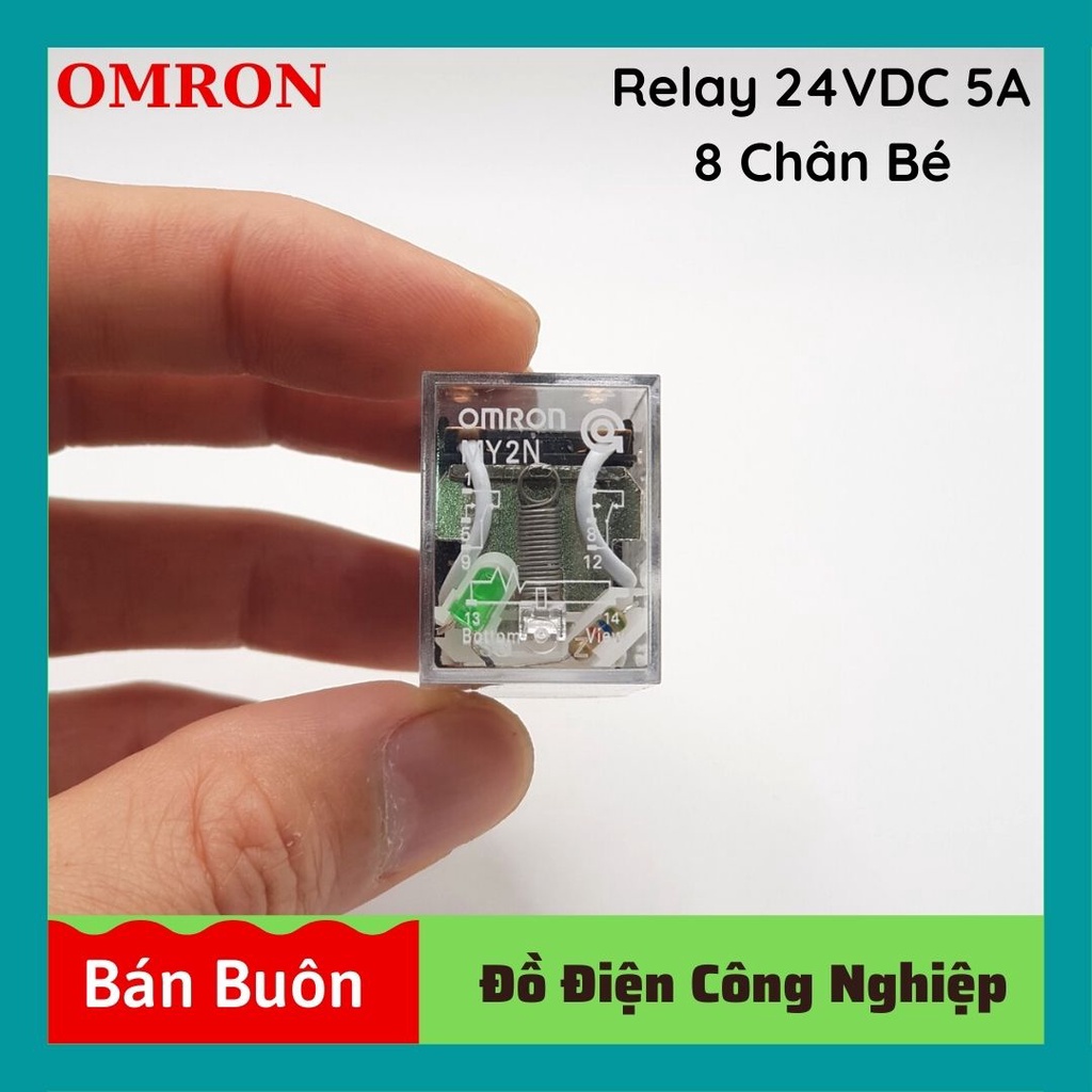 Relay omron 24v, rơ le  24v 8 chân,  relay 24v 5a