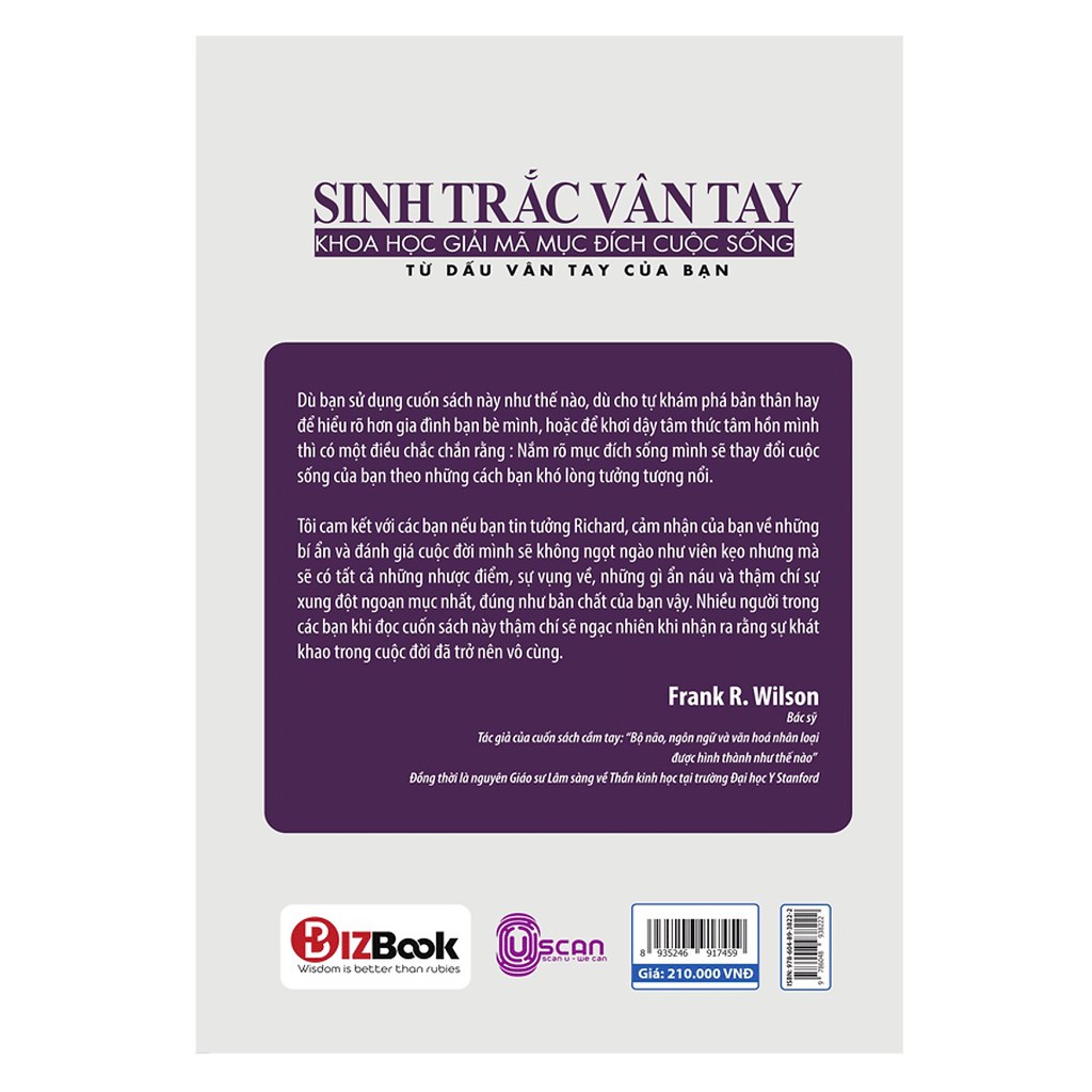 Sách - Sinh Trắc Vân Tay - Giải Mã Mục Đích Cuộc Sống Từ Dấu Vân Tay Của Bạn Tặng Post Card Danh Ngôn | BigBuy360 - bigbuy360.vn