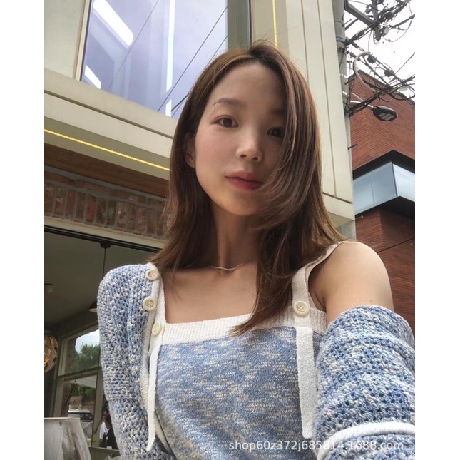 set áo len dệt kim mix viền trắng nổi bật