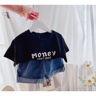 combo quần bò áo croptop cho bé