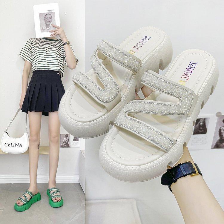Dép Quai Ngang Đế Dày Thời Trang Mùa Hè Hàn Quốc