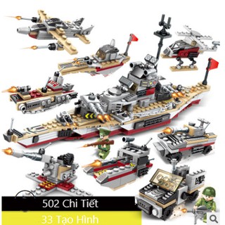 [502 CHI TIẾT-HÀNG CHUẨN] BỘ ĐỒ CHƠI XẾP HÌNH LEGO CHIẾN HẠM CHIẾN THUYỀN PHÁT TRIỂN TƯ DUY CHO TRẺ YÊU THÍCH MÔ HÌNH