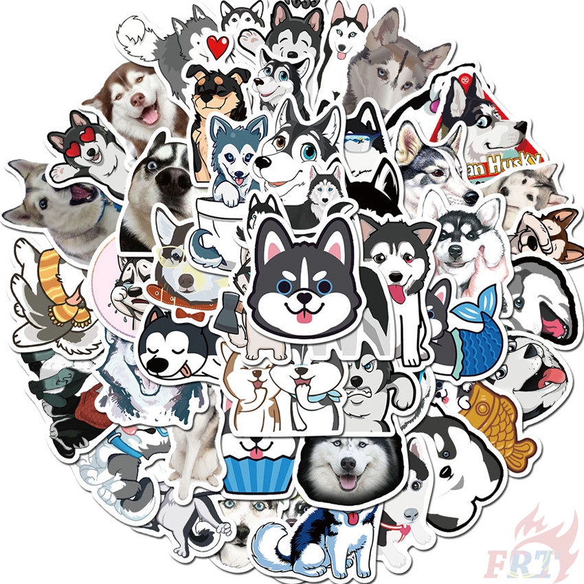 ❉ Pets Dogs . Husky Series 02 Stickers ❉ 50Pcs/Set Kawaii Fashion Waterproof DIY Decals Doodle Stickers