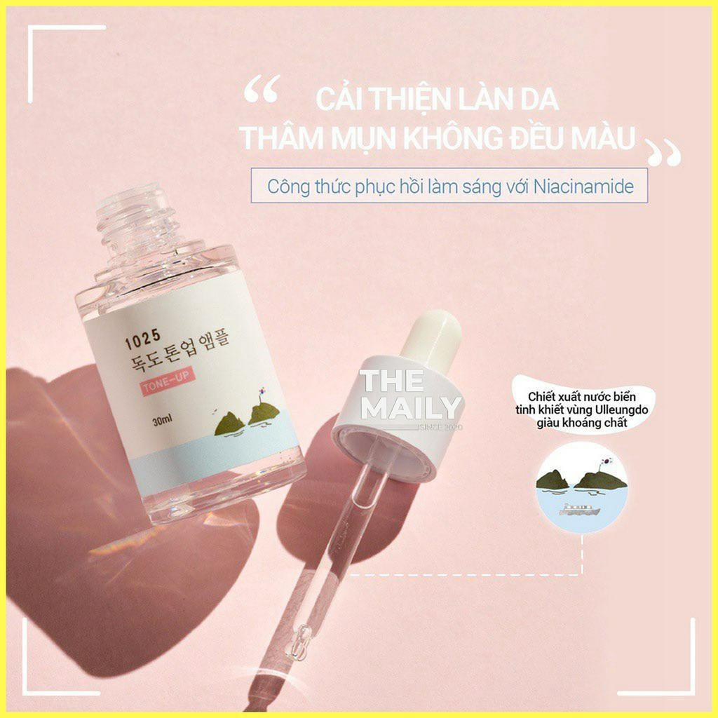 Tinh Chất Làm Sáng Da Chứa Niacinamide ROUND LAB 1025 Dokdo Tone-Up Ampoule 30mL