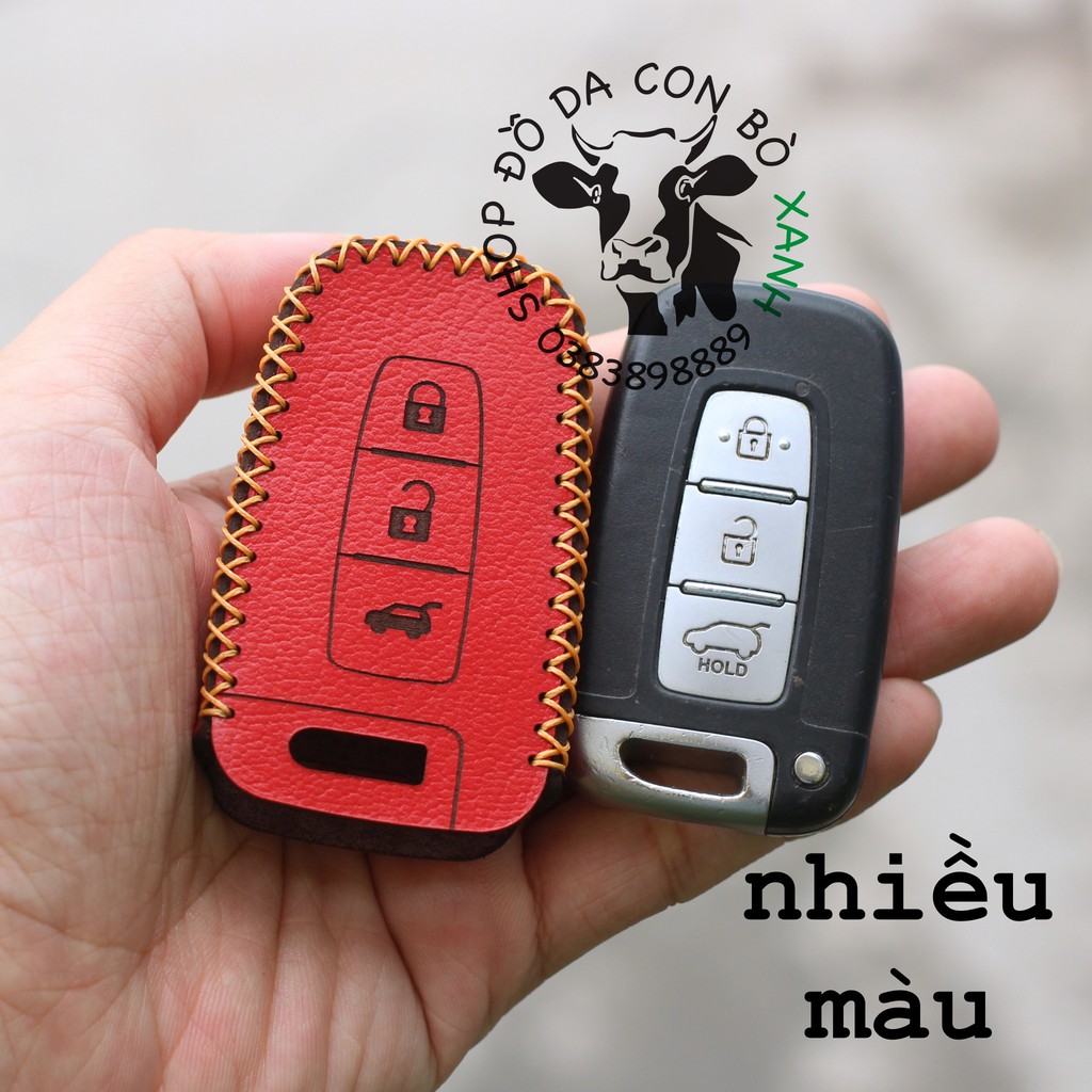 Bao Da Chìa Khoá Kia Morning, Rio, Sorento, Sportage, Optima, K5 handmade Da Thật 003