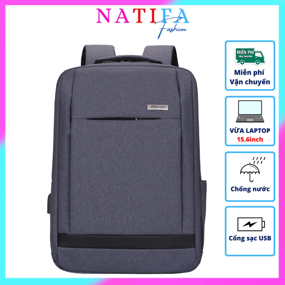 Balo Đi Học Thời Trang Rẻ Bền Đẹp Cổng Sạc USB NATIFA BL9183
