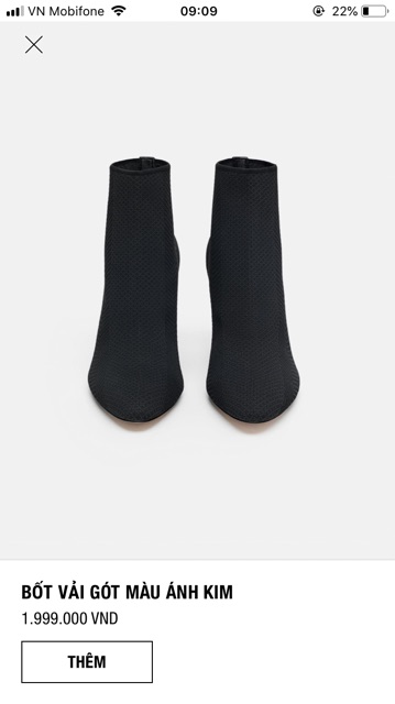 Boot Zara gót ánh kim