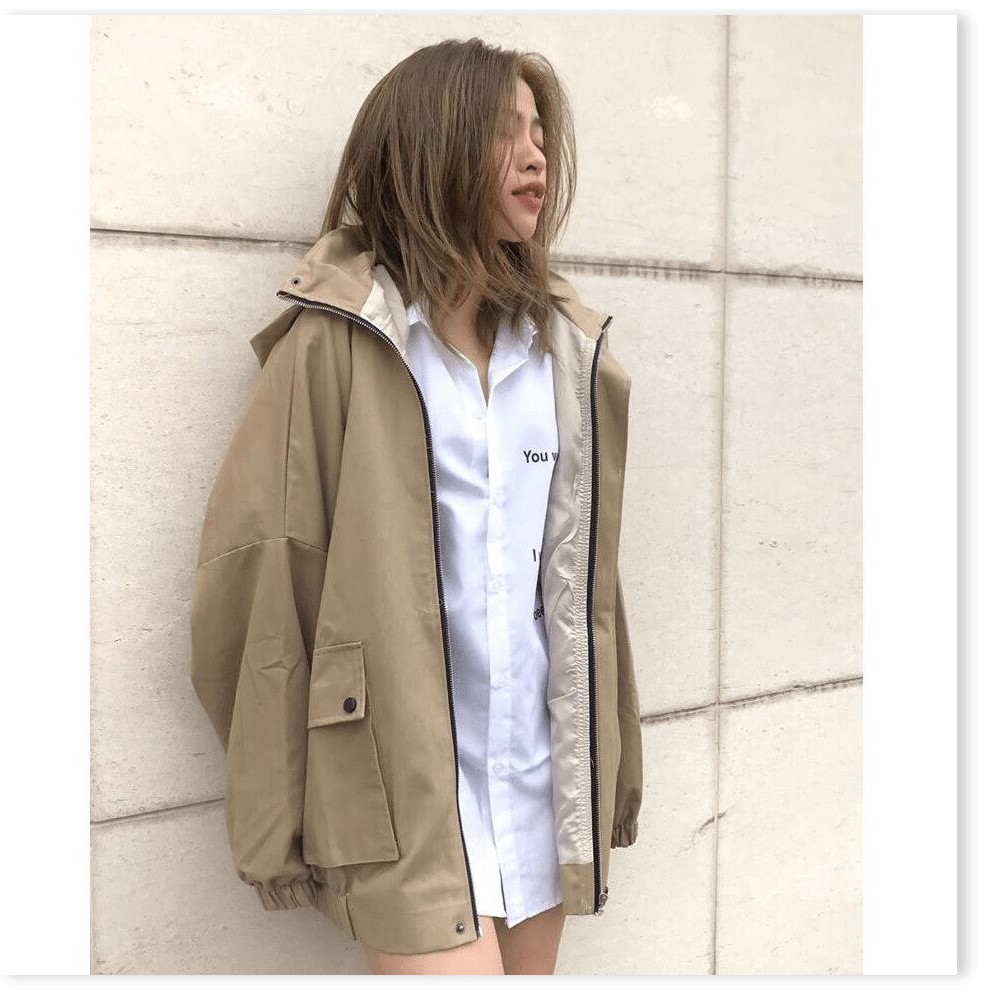 [ HÌNH THẬT!!! ] ÁO KHOÁC KAKI NỮ UNISEX TÚI HỘP CÁ TÍNH CỰC ĐẸP KIỂU DÁNG CÁNH DƠI FORM RỘNG (NHIỀU MÀU) | BigBuy360 - bigbuy360.vn
