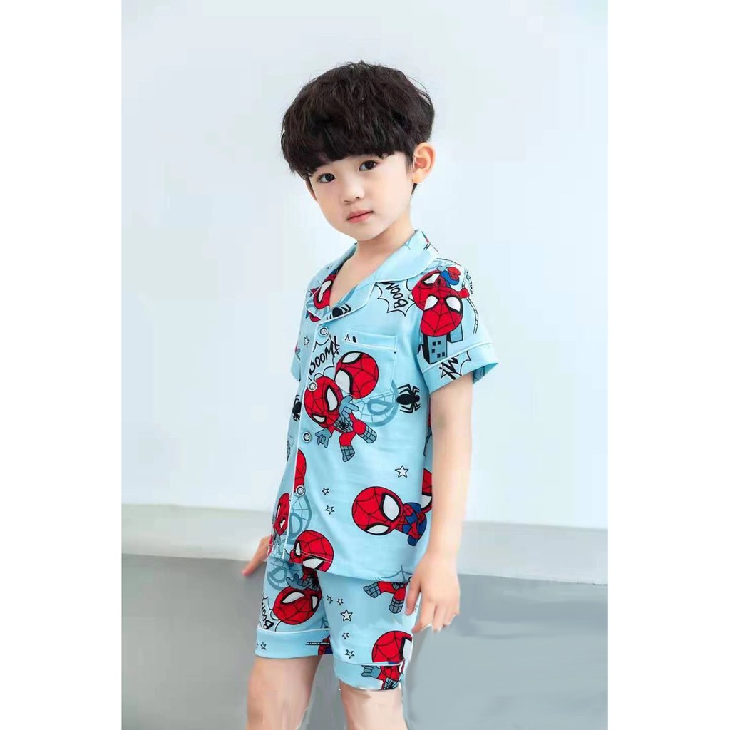 Đồ Bộ Pijama Thun QiQi Bé Trai 10-22kg Xuất Hàn