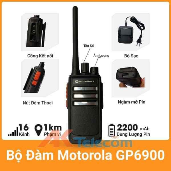 Bộ đàm Motorola GP-6900 UHF-8W - Hàng chính hãng
