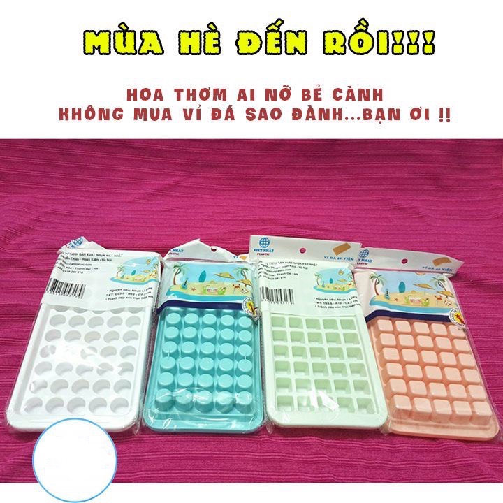 Khay làm đá, khuôn thạch rau câu 50 viên nhỏ nhựa Việt Nhật, vỉ đá làm khuôn kẹo dẻo BH 6975/6976