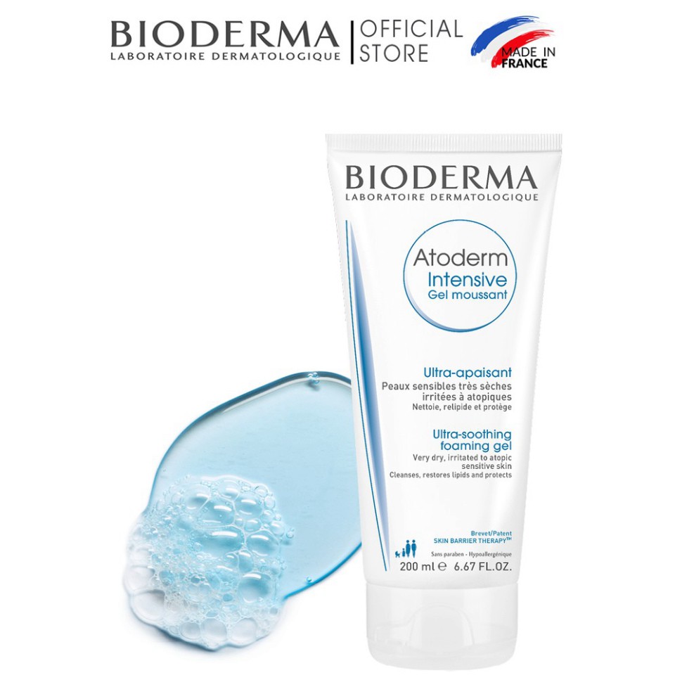 Gel làm sạch dịu nhẹ cho da rất khô và viêm da cơ địa Bioderma Atoderm Intensive Gel Moussant - 200ml - 6988