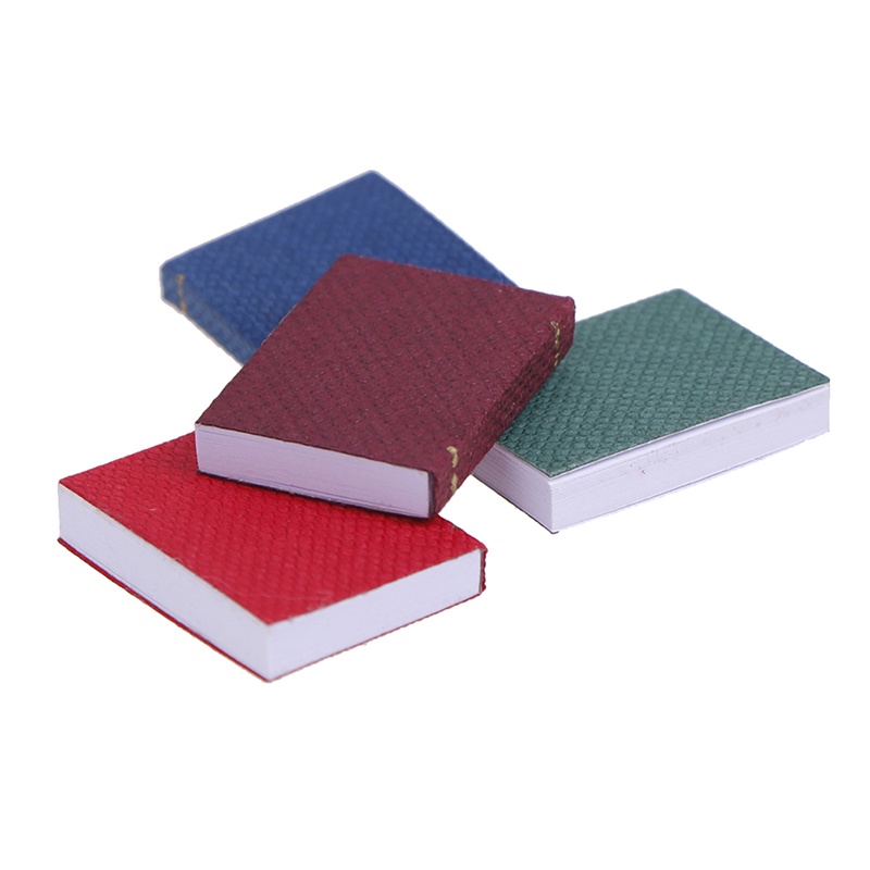 Bộ 4 Mô Hình Kệ Sách Mini Tỉ Lệ 1 / 12 Trang Trí Nhà Búp Bê