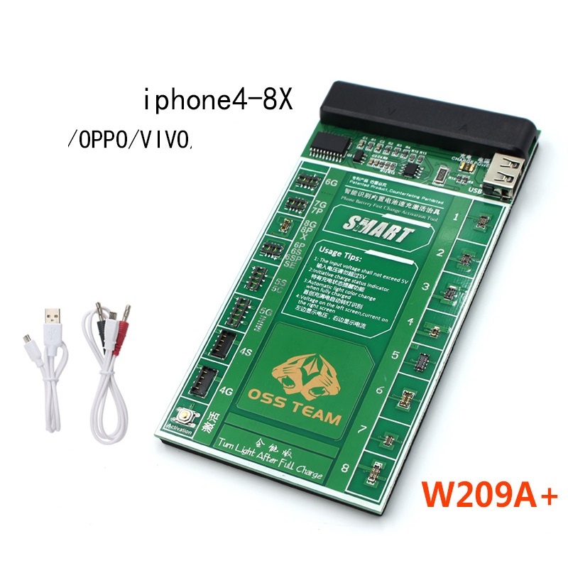 Bộ kích pin W209A+ (Kích pin IPhone từ 4 đến XS MAX và Android)