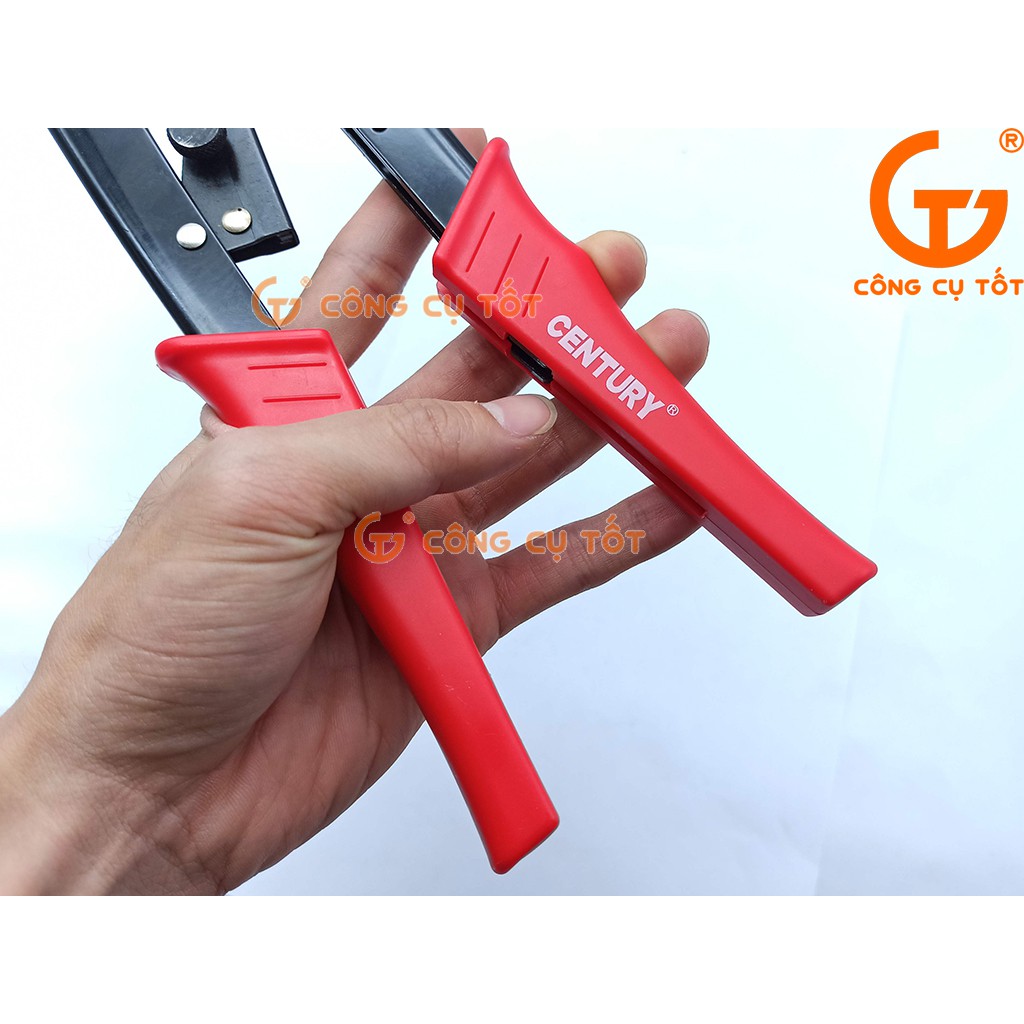 Kìm bấm cốt cộng lực 350mm Century số 22 cho dây 8 - 22 mm², lõi tối đa Φ5.3mm