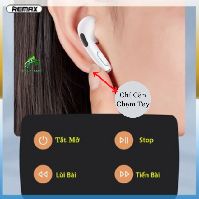 [Hàng Loại 1] Remax TWS 10i Tai Nghe Bluetooth Không Dây, Thiết Kế Nhỏ Gọn, Có Đốc Sạc Kèm 2 Tai Dòng Cảm Ứng