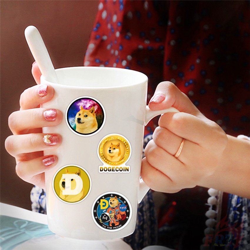 100Pcs/Set ❉ Dogecoin Series A Stickers ❉ DIY Fashion Luggage Laptop Skateboard Decals Doodle Stickers