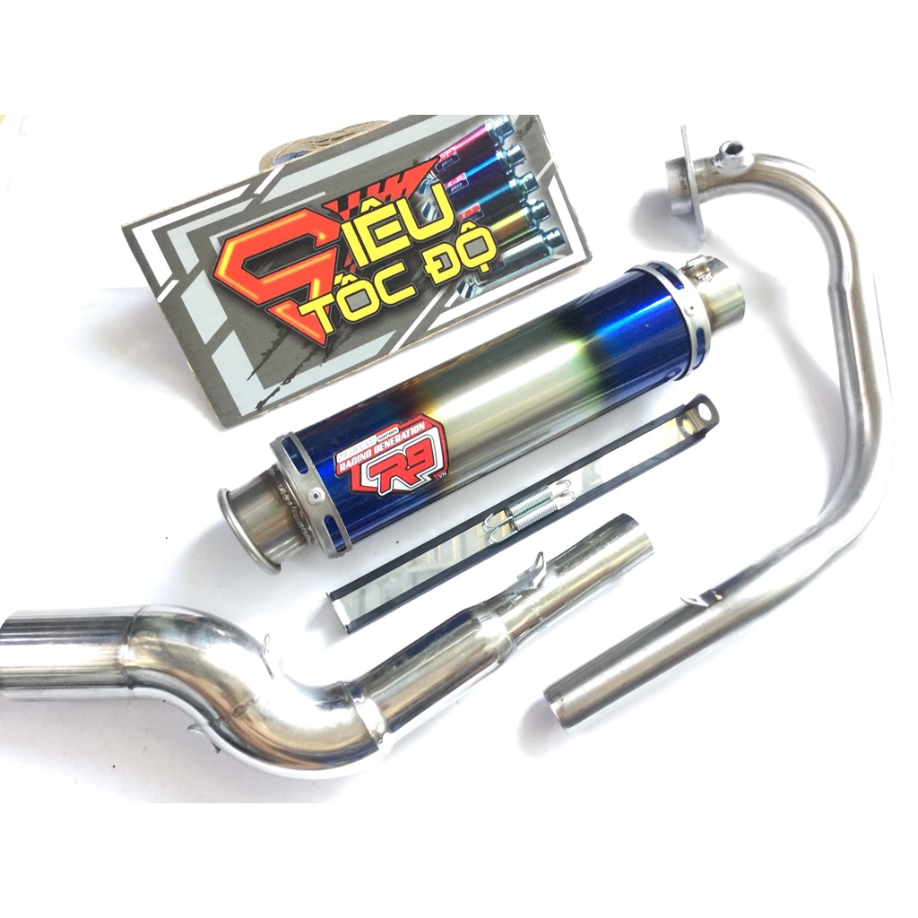 Pô r9 full cổ cong 2 KHÚC GẮN CHO NHIỀU LOẠI XE