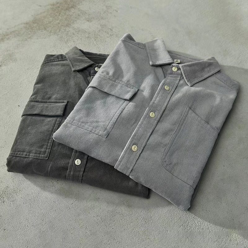 Áo Sơ Mi cotton Màu Sắc Đơn Giản Chất Lượng Cao Thời Trang Xuân Thu Cho Nam