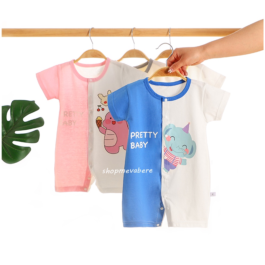 Bộ đồ liền thân  đùi cho bé trai và bé gái sơ sinh từ 3-12kg, hàng Quảng Châu cao cấp - BD11