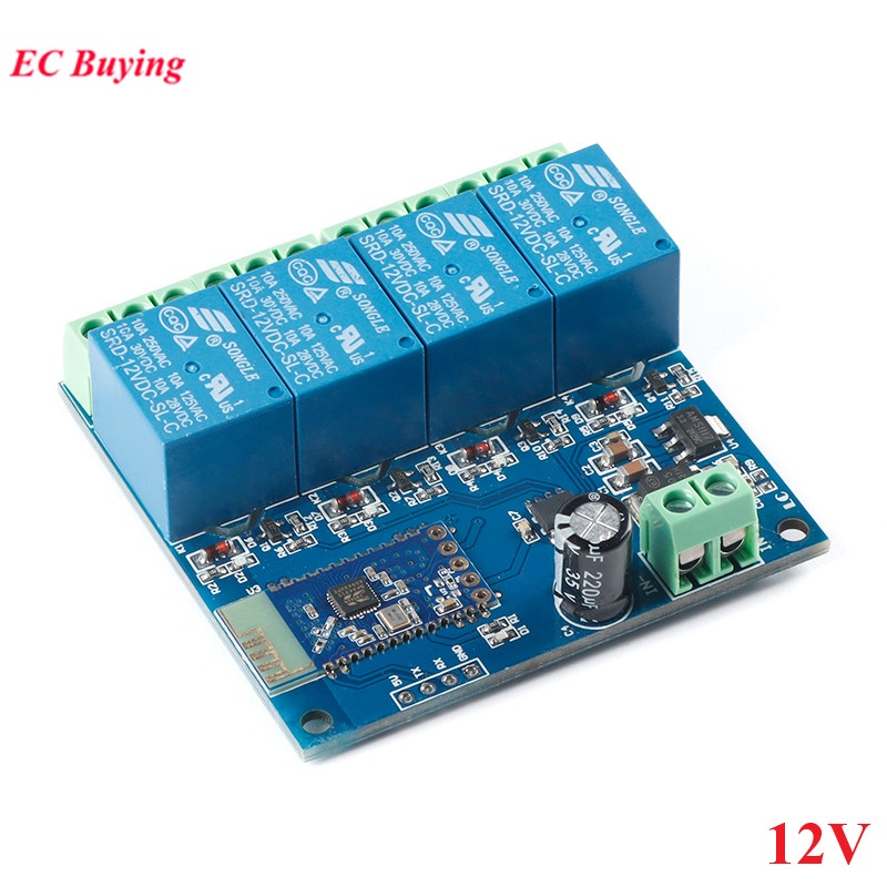Mô Đun Rơ Le 5v 12v 1 2 4 Kênh bluetooth Thông Minh Điều Khiển Từ Xa Bằng Ứng Dụng Ở Nhà