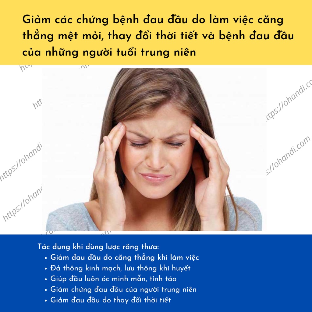 Dụng cụ mát xa đầu - Lược Gỗ