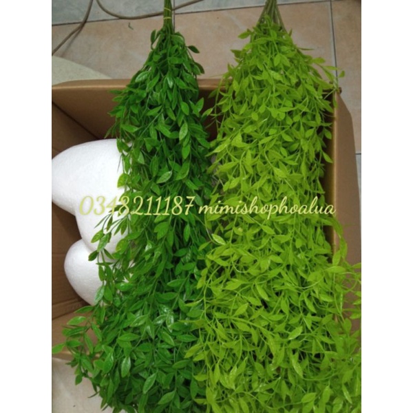 Cụm Lá Rủ, Cây Giả- Cúc Tần Ấn Độ - dài 1 mét 5 nhánh nhỏ- Trang Trí Nhà Cửa, Thì công công trình, mimishophoalua.