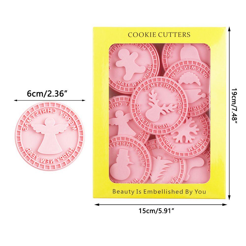 Set 9 Khuôn Nhựa Làm Bánh Cookie Hình Ông Già Noel / Bông Tuyết