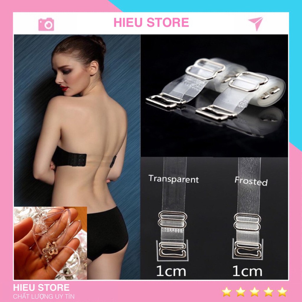 Dây Áo Ngực Con Sợi Trong ⚡FreeShip⚡ Sợi Bún - Sợi Phở Hieu Store24h