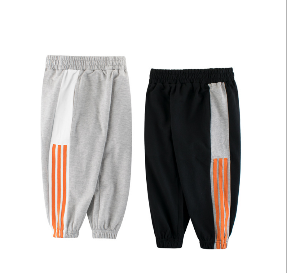 Children's Pants Sweatpants Pocket Design Vertical Pattern Pattern Ready for Autumn and Winter