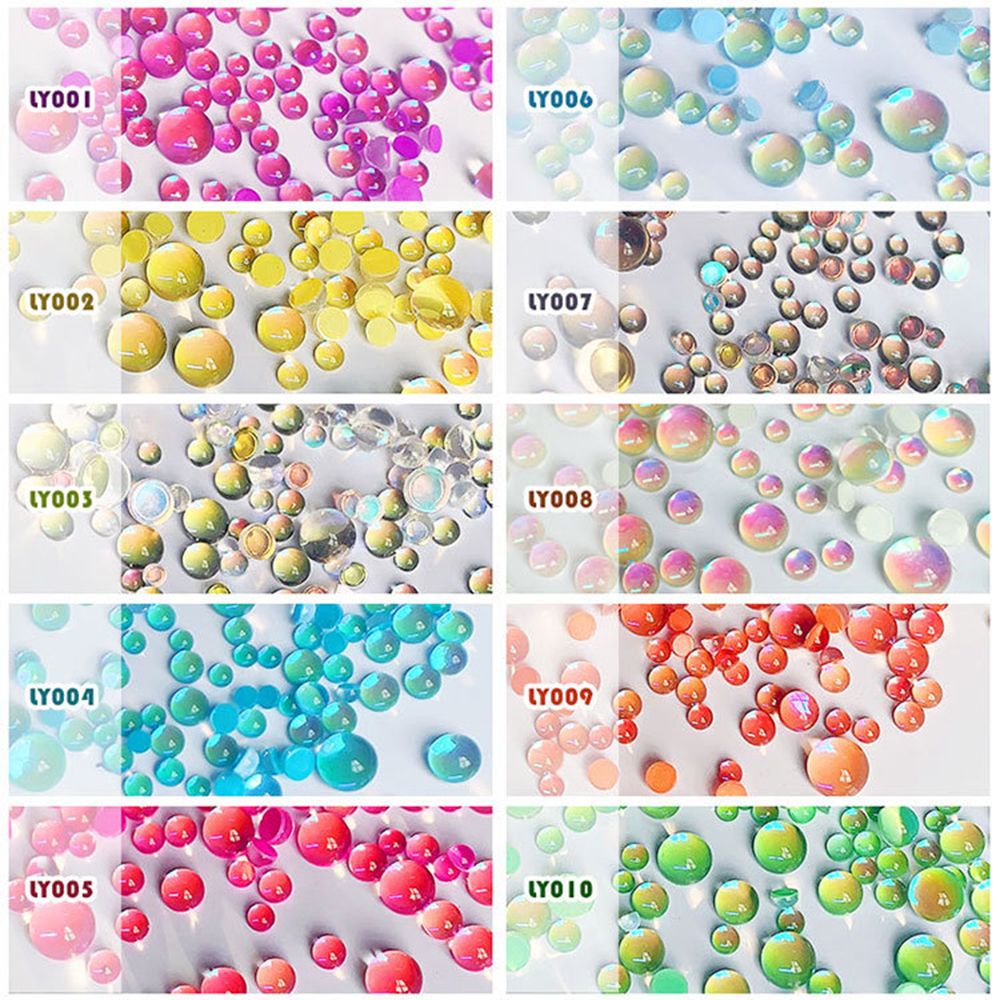 [Hàng mới về] Túi 1440 hạt trang trí móng tay nhiều màu sắc tùy chọn sang trọng