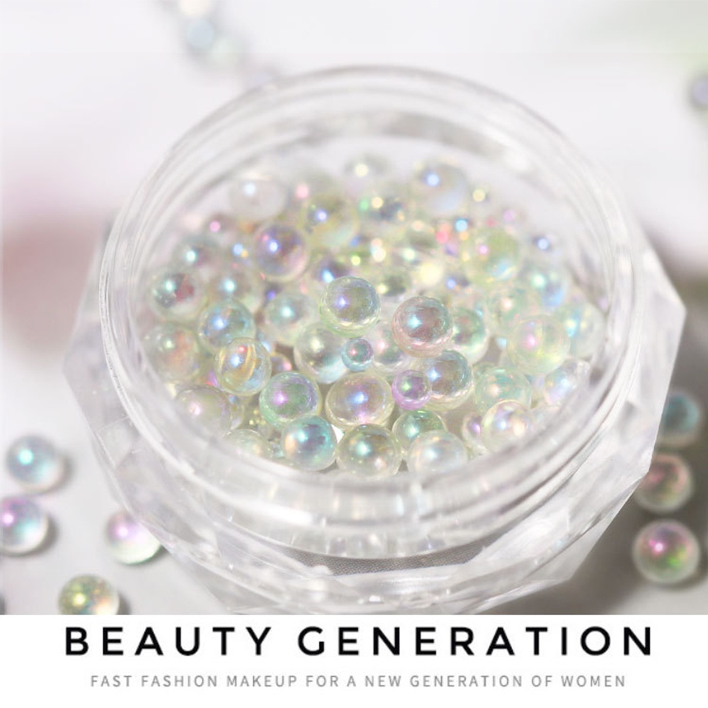 [Hàng mới về] Hộp hạt ngọc trai giả nhỏ 3D nhiều màu tùy chọn dùng trang trí móng tay