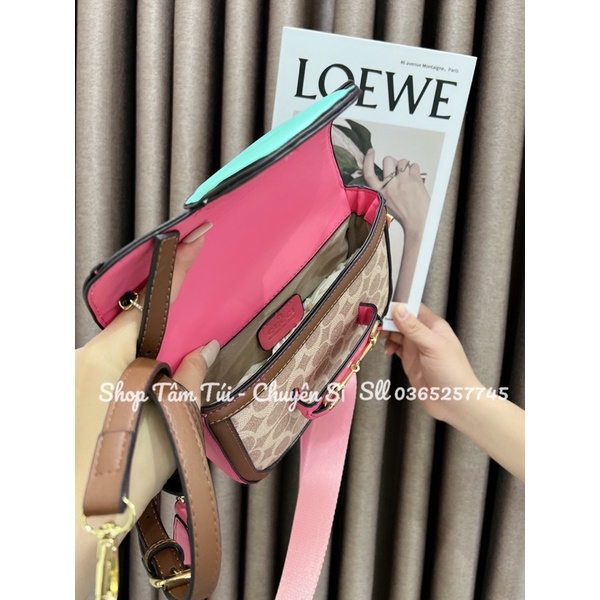 Túi xách hà hồ coach size 21cm hàng quảng châu cao cấp ảnh thật shop chụp