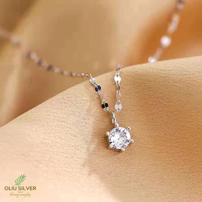 Dây Chuyền Bạc S925 Simply Fantasy Đính Đá CZ Thanh Lịch | Vòng Cổ Nữ Trang Sức Bạc Thời Trang