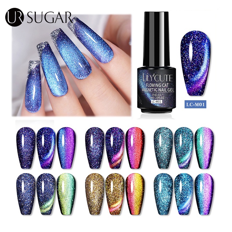 UR SUGAR Lọ gel sơn móng tay UV từ tính phong cách mắt mèo thời trang 7ml