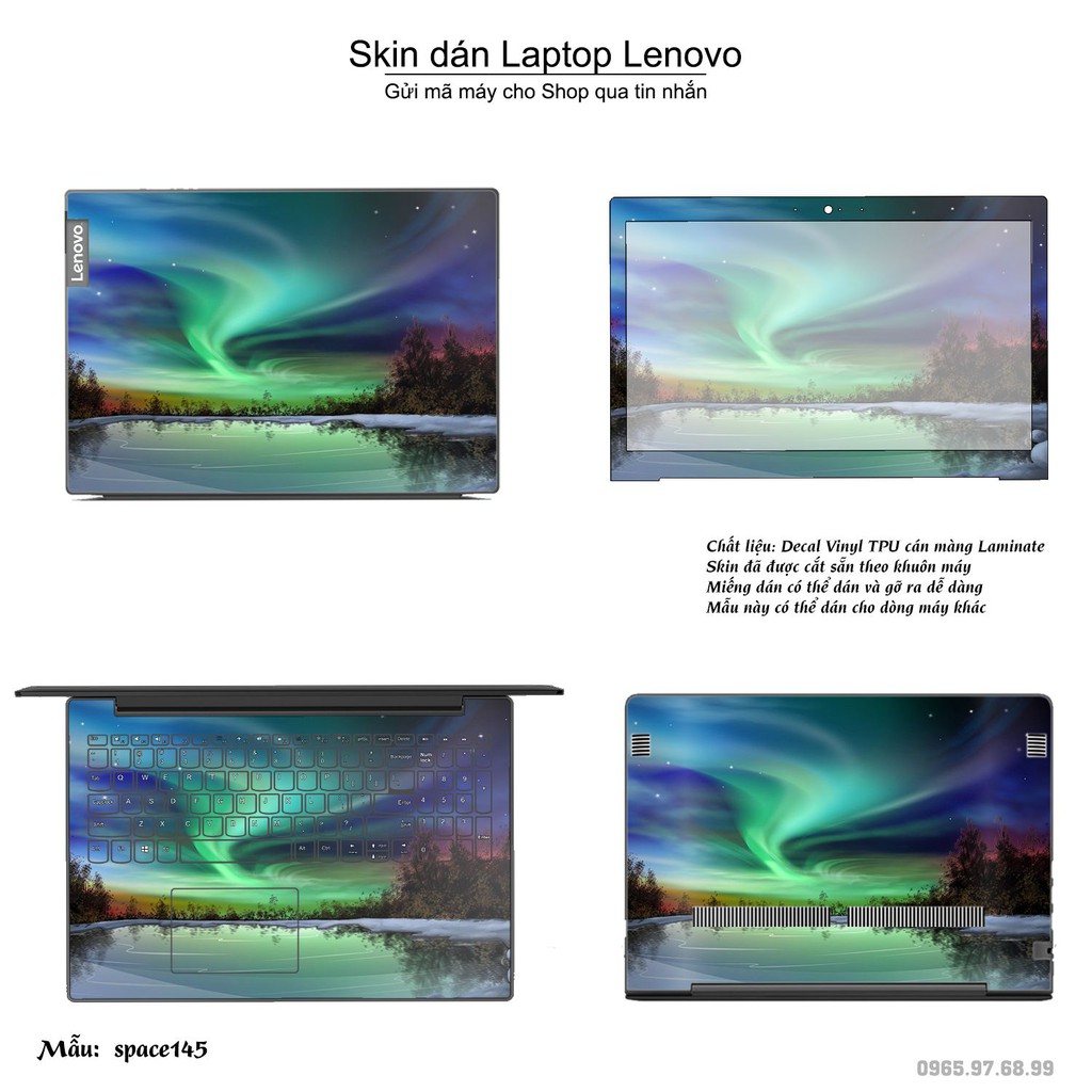 Skin dán Laptop Lenovo in hình không gian _nhiều mẫu 25 (inbox mã máy cho Shop)