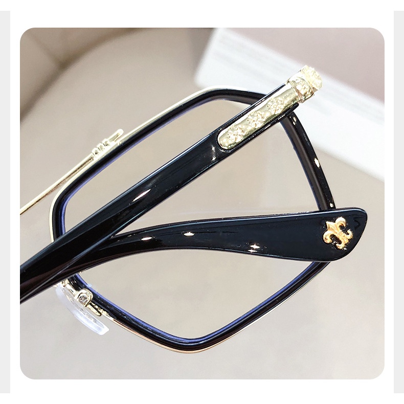 Kính mát gọng kim loại chống tia bức xạ phong cách retro hàn quốc