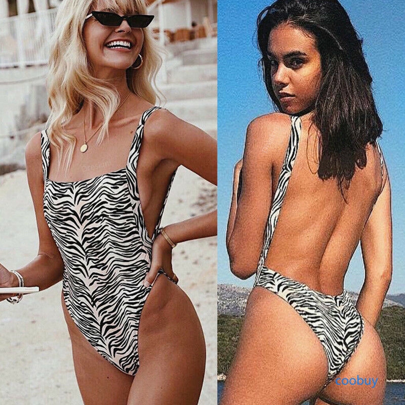 CB❤❤ Women Leopard Bikini đồ bơiSet Push-Up Padded Swimming Bathing Scoop Neck | BigBuy360 - bigbuy360.vn