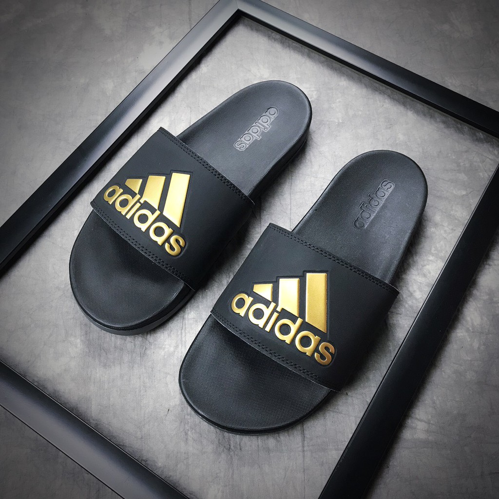 Dép Adidas Auth FREESHIPAdidas Adilette Comfort Slides Black Gold - Dép Nam Quai Ngang Chính Hãng - Simple Sneaker