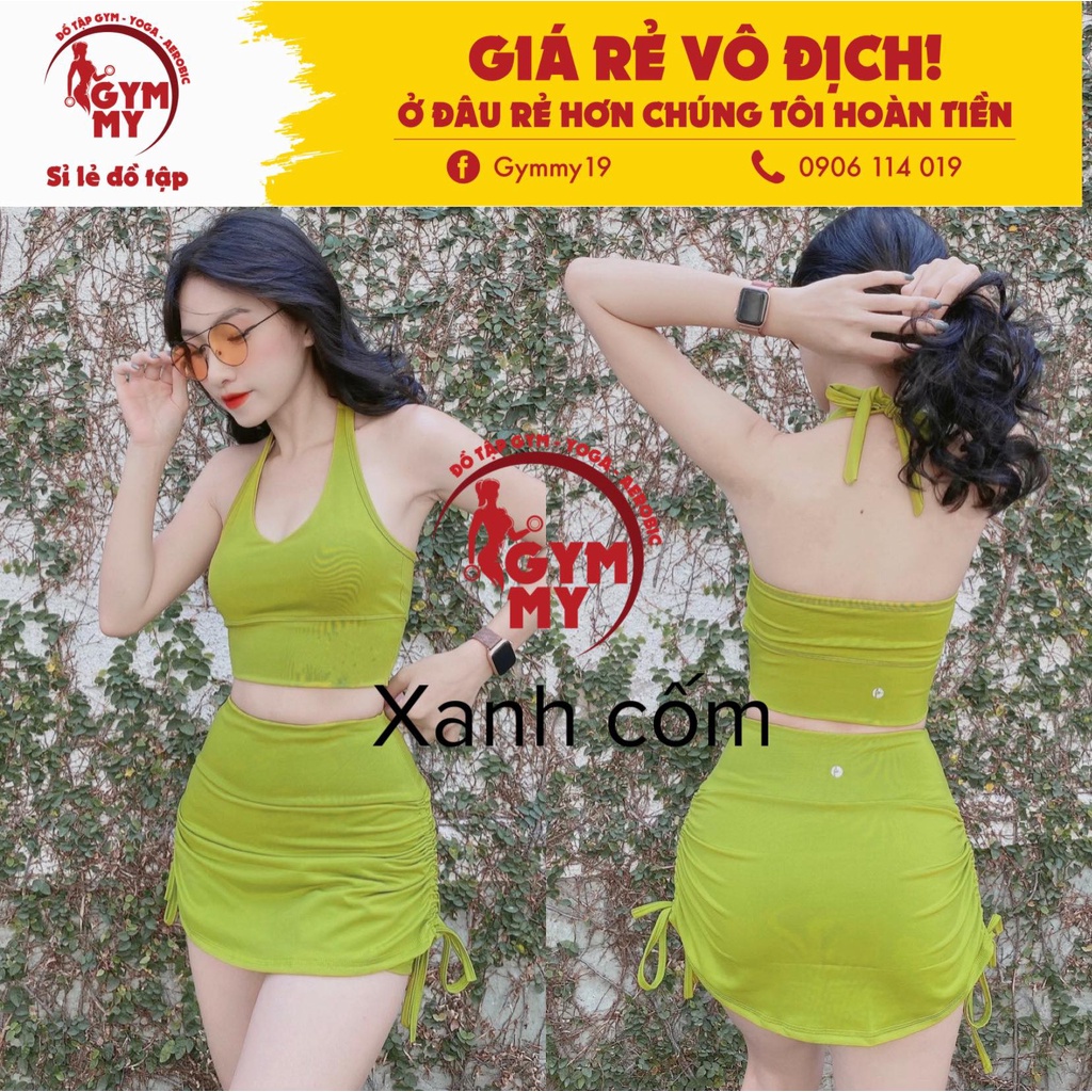 Set Đùi Chân Váy Rút Dây ⚡️ HÀNG XUẤT KHẨU ⚡️ Thể Thao Tập Gym-Yoga-Aerobic