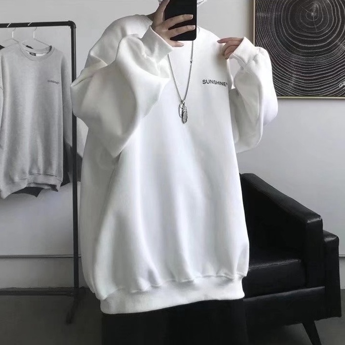 Áo Sweater Nam Nữ Basic Boutique Unisex Nỉ From Rộng Dáng Thụng Kiểu Dáng  Chất Liệu Vải Nỉ Bông In Chữ