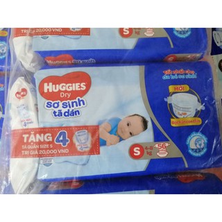 (+4m quần M) Tã - bỉm dán Huggies S56
